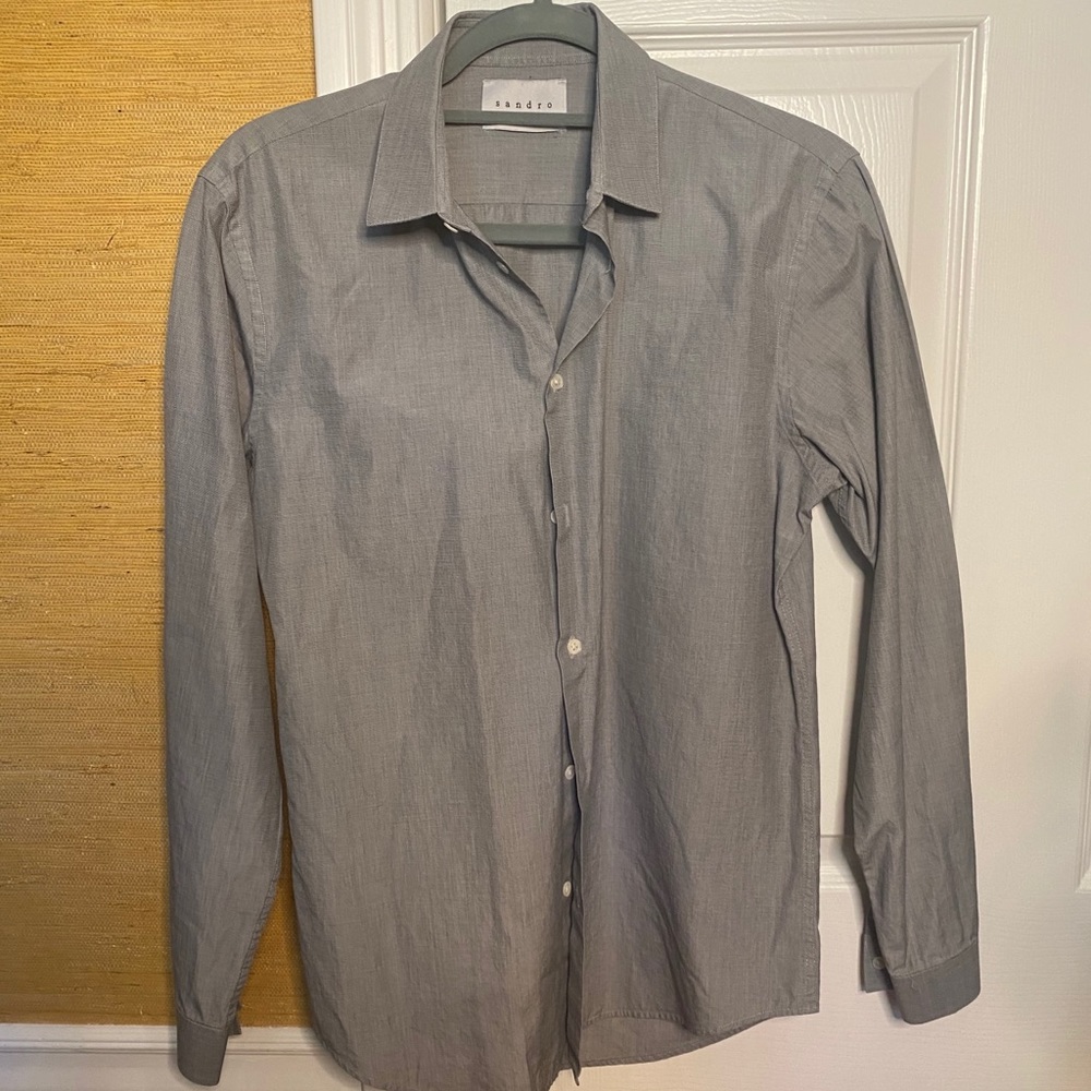 Sandro Men’s Dress Shirt Grey 39